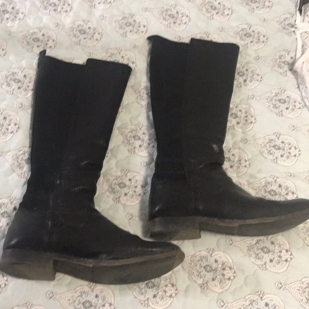 Black tall Frye boots